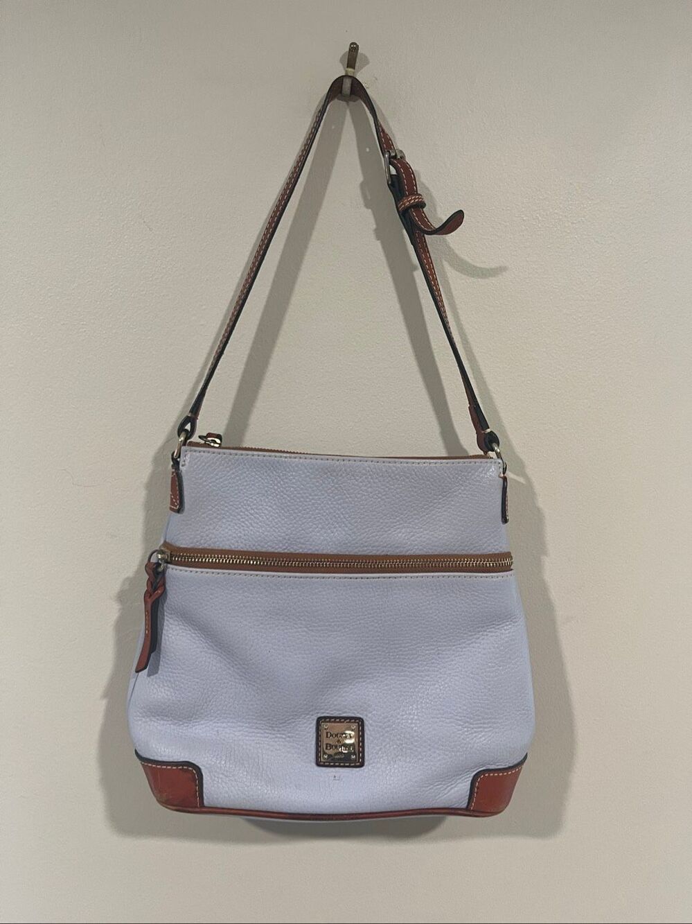 Dooney & Bourke Pebbled Leather Crossbody Light Blue